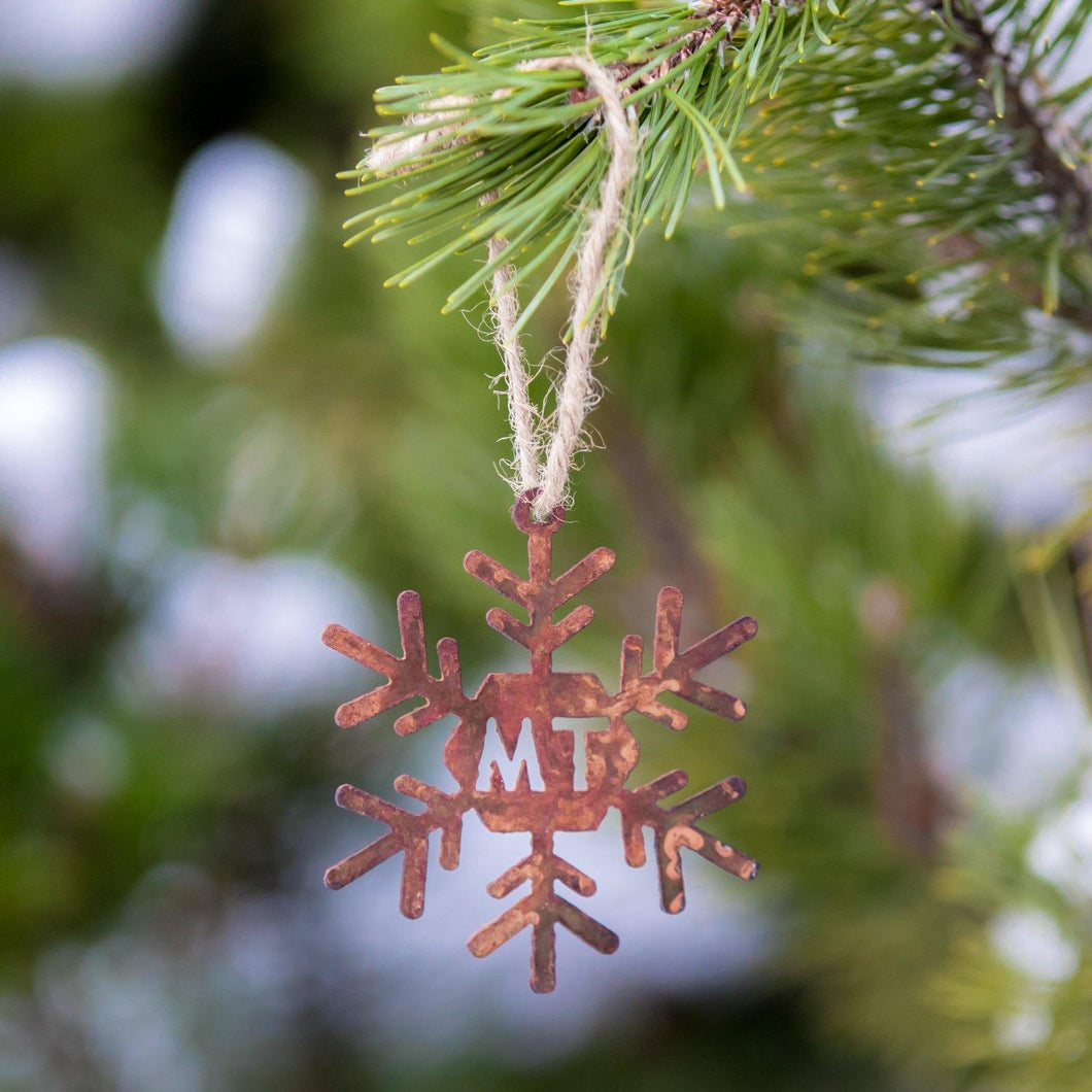 Snowflake Metal Ornament - MONTANA SHIRT CO.