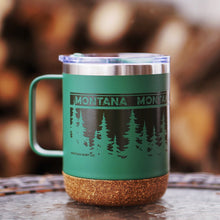 Load image into Gallery viewer, Alpine Forest Cork Camper Mug - MONTANA SHIRT CO.
