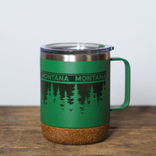 Load image into Gallery viewer, Alpine Forest Cork Camper Mug - MONTANA SHIRT CO.
