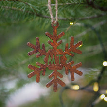 Load image into Gallery viewer, Snowflake Metal Ornament - MONTANA SHIRT CO.
