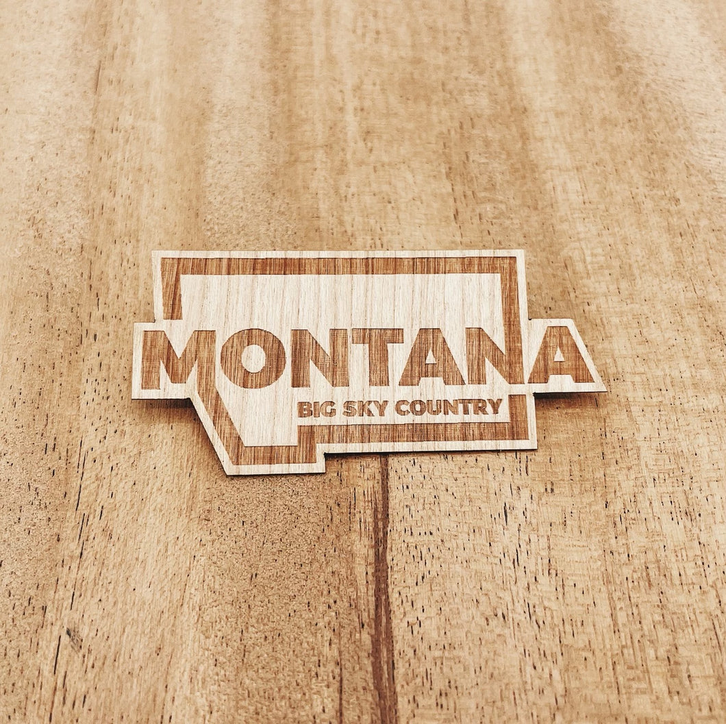 Big Sky Country Wood Sticker